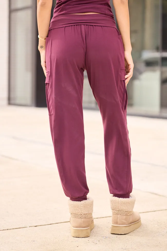 Randi Burgundy Joggers sold by Pink Lily product image thumbnail 4