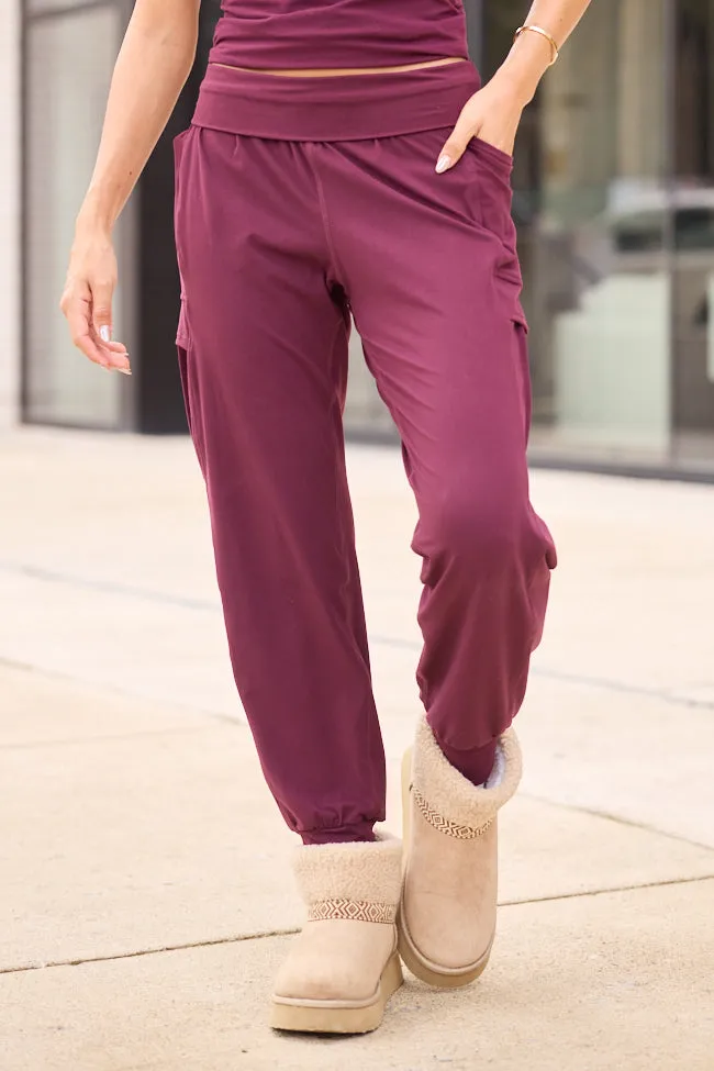 Randi Burgundy Joggers sold by Pink Lily product image thumbnail 2