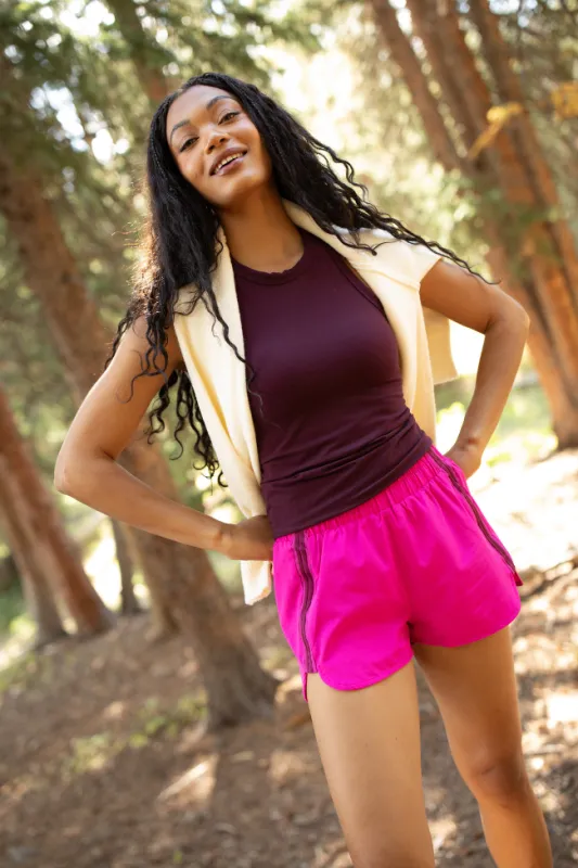 Illiana Burgundy Knit Tank sold by Pink Lily