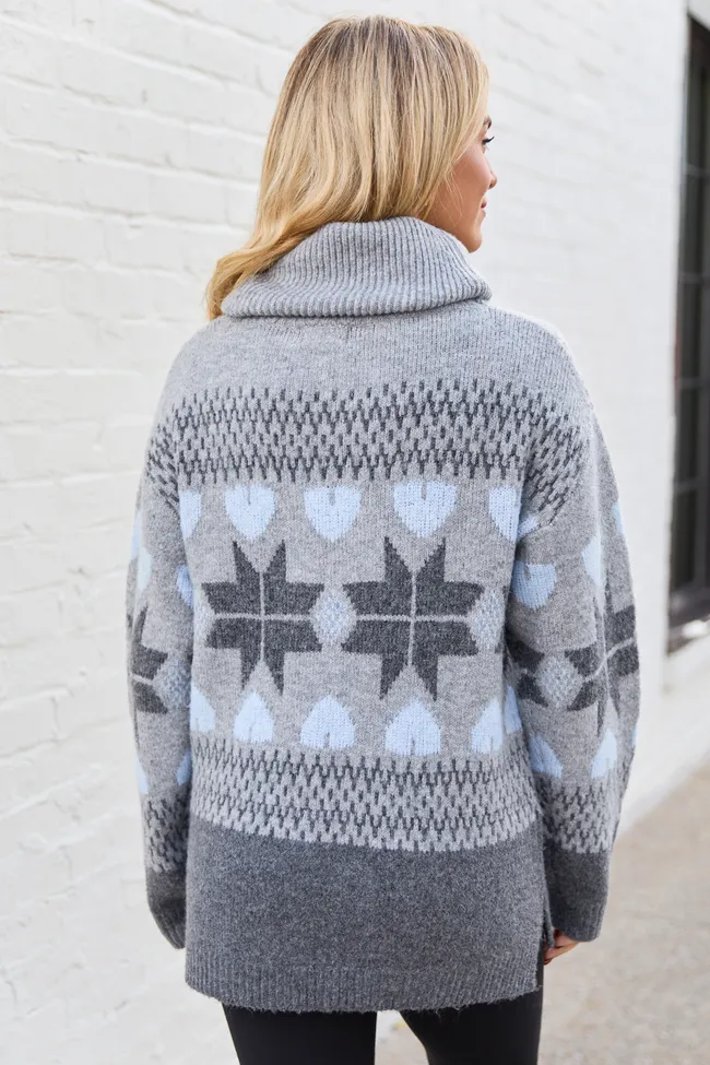 Ash Star and Heart Fair Isle Turtleneck Sweater sold by Pink Lily product image thumbnail 4