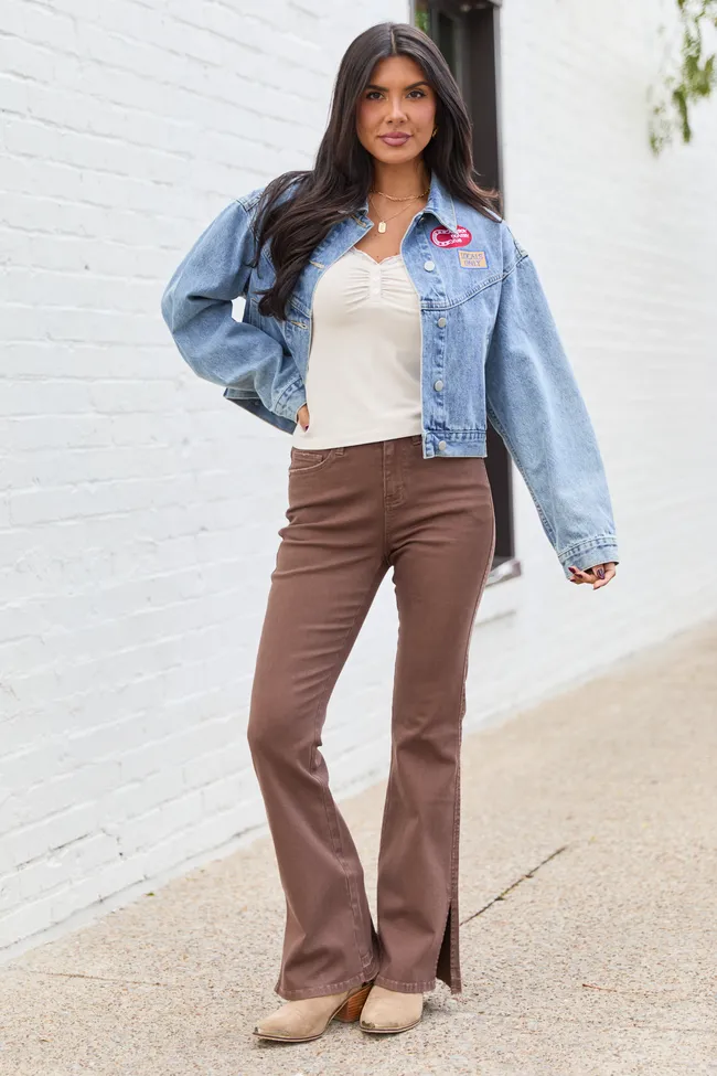 Amity Long Sleeve Beige Lace Trim Top sold by Pink Lily product image thumbnail 2