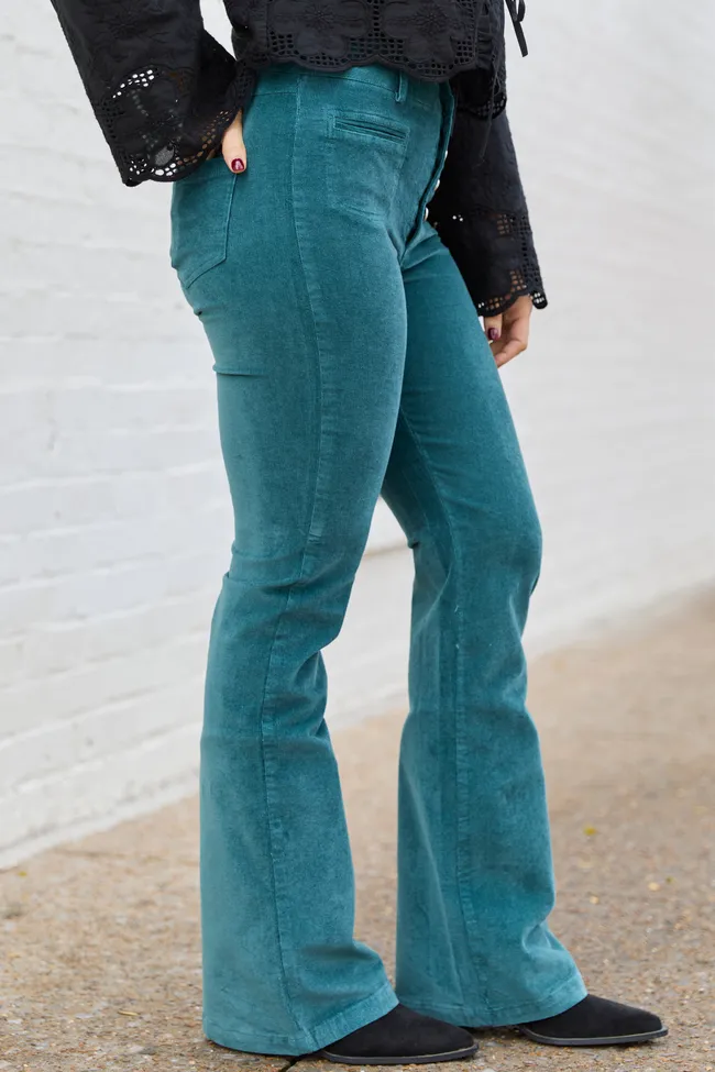 I Can't Forget Dark Teal Button Fly Corduroy Pants sold by Pink Lily product image thumbnail 3