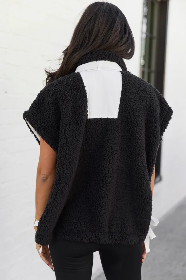 Clo Black Sherpa Oversized Vest sold by Pink Lily product image thumbnail 4