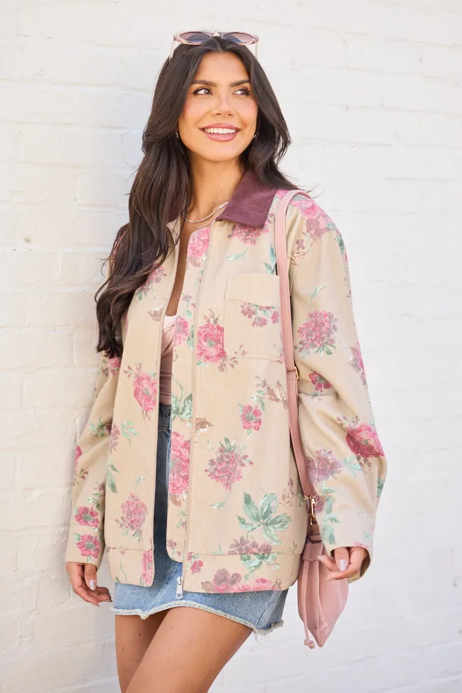 Lucy Brown Floral Jacket FINAL SALE sold by Pink Lily product image thumbnail 4