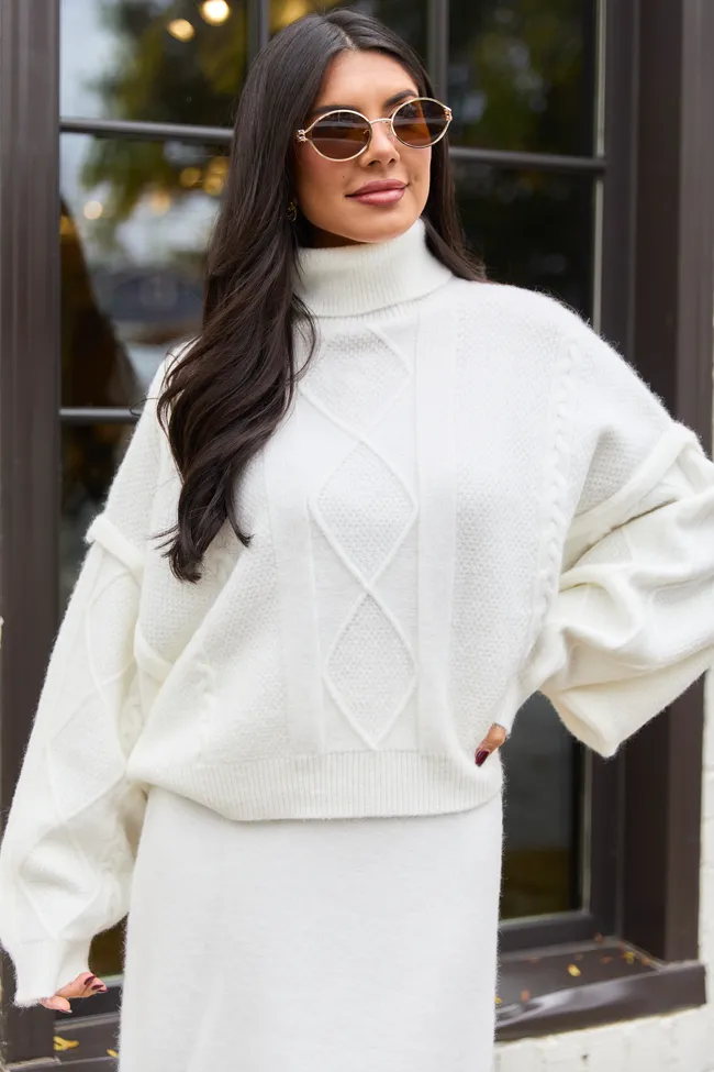 Lindy Ivory Turtleneck Sweater FINAL SALE sold by Pink Lily product image thumbnail 3