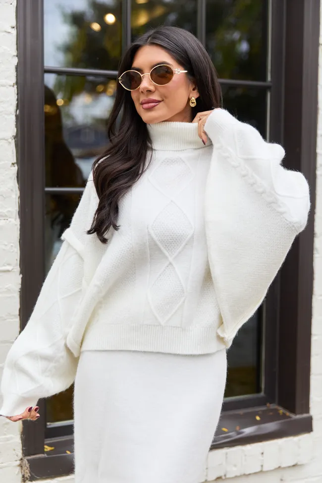 Lindy Ivory Turtleneck Sweater FINAL SALE sold by Pink Lily