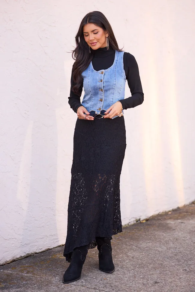 Mabry Black Long Sleeve Mock Neck Top sold by Pink Lily product image thumbnail 2