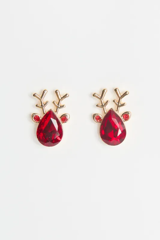 Red Reindeer Earrings sold by Pink Lily