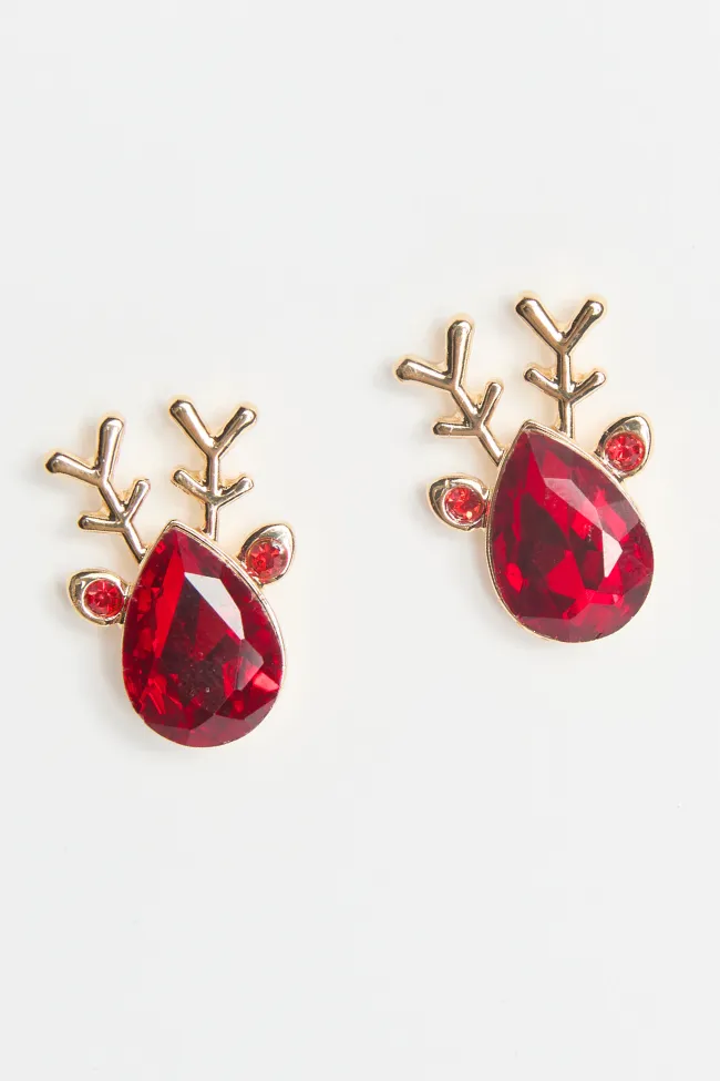 Red Reindeer Earrings sold by Pink Lily product image thumbnail 2