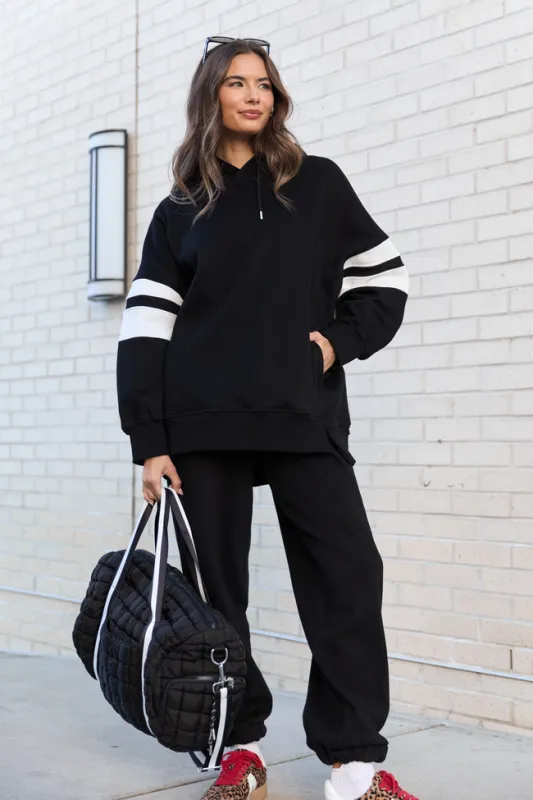 Daily Dash Black Hoodie sold by Pink Lily