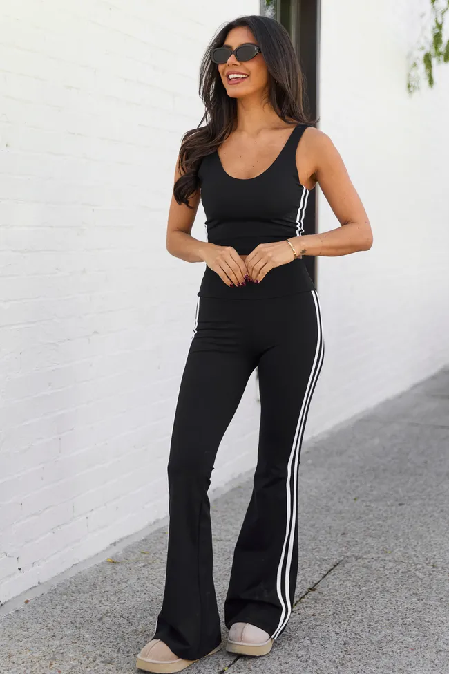 Daily Dash Black Flare Leggings sold by Pink Lily