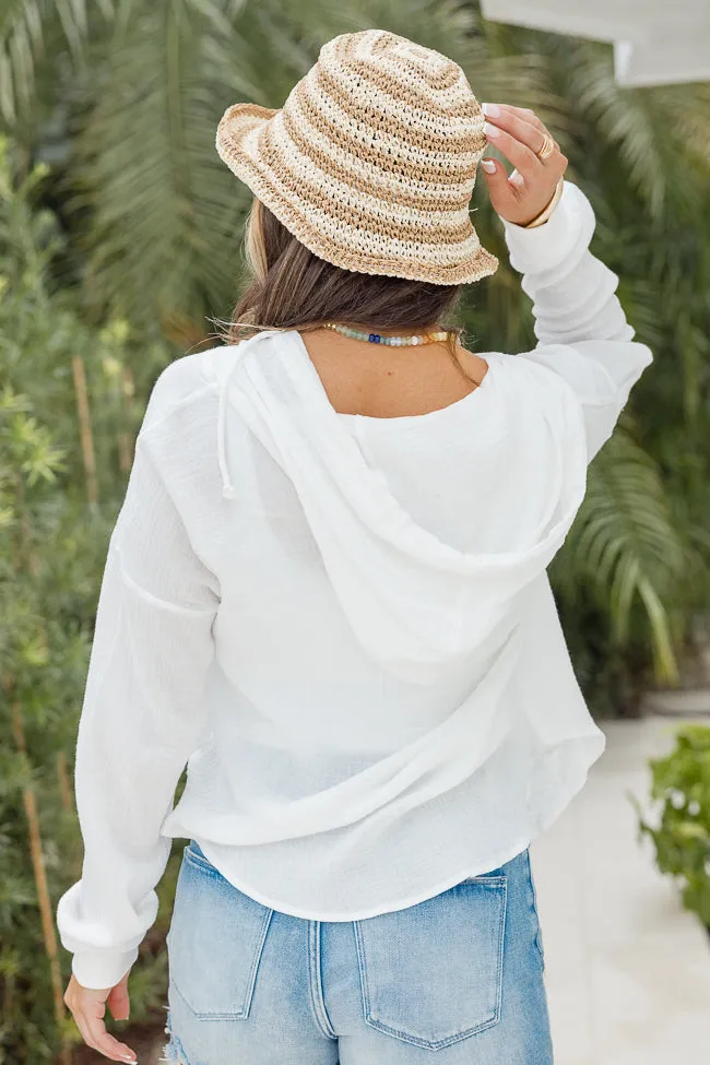 Stay With Me Ivory Hooded Gauze Pullover FINAL SALE sold by Pink Lily product image thumbnail 4