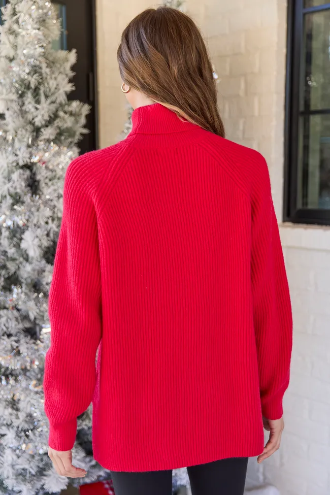Jameson Red Turtleneck Sweater sold by Pink Lily product image thumbnail 5
