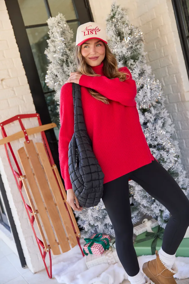 Jameson Red Turtleneck Sweater sold by Pink Lily product image thumbnail 2