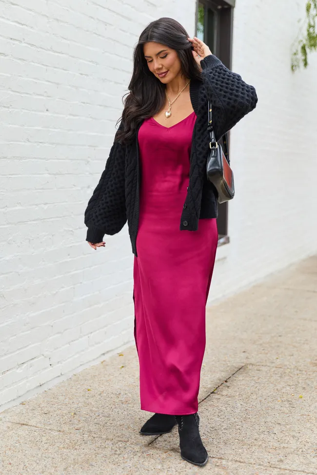 Allie Burgundy Slip Dress FINAL SALE sold by Pink Lily product image thumbnail 2