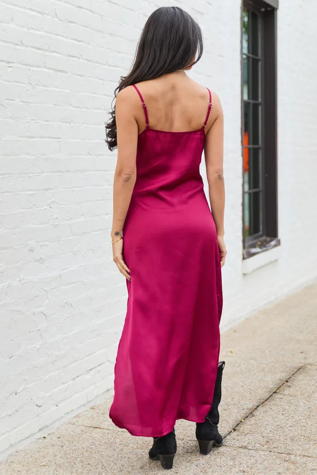 Allie Burgundy Slip Dress FINAL SALE sold by Pink Lily product image thumbnail 4