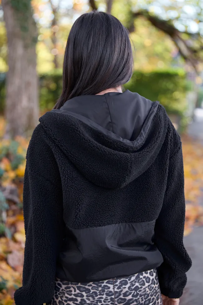 Belinda Black Fleece Pullover Jacket FINAL SALE sold by Pink Lily product image thumbnail 5