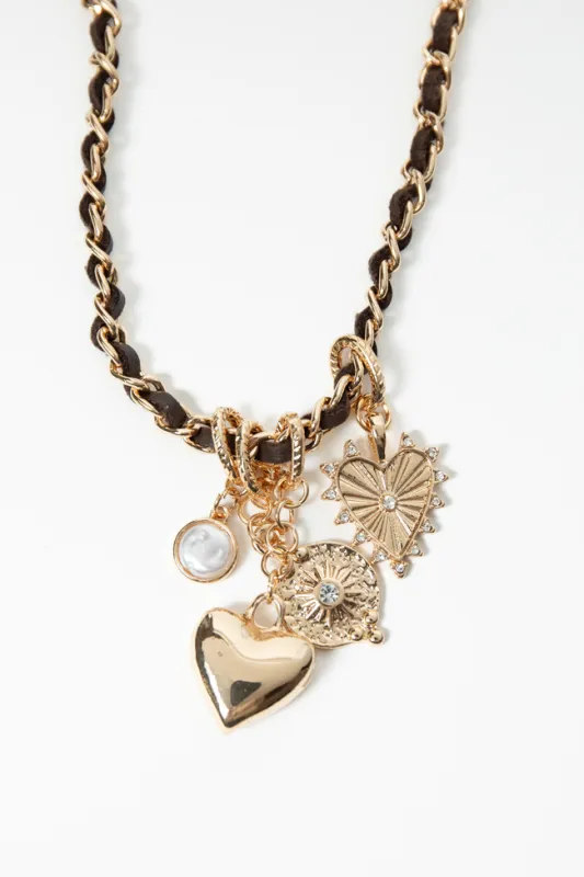 Killian Gold Western Charm Necklace sold by Pink Lily