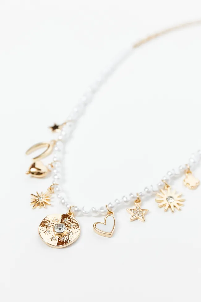 Lilith Pearl Charm Necklace FINAL SALE sold by Pink Lily product image thumbnail 3
