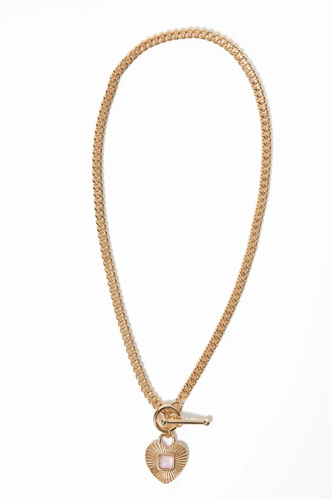 Hadlee Pink Heart Toggle Necklace FINAL SALE sold by Pink Lily product image thumbnail 2