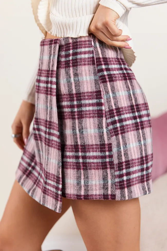 Sylvia Pink Combo Plaid Skort FINAL SALE sold by Pink Lily product image thumbnail 3