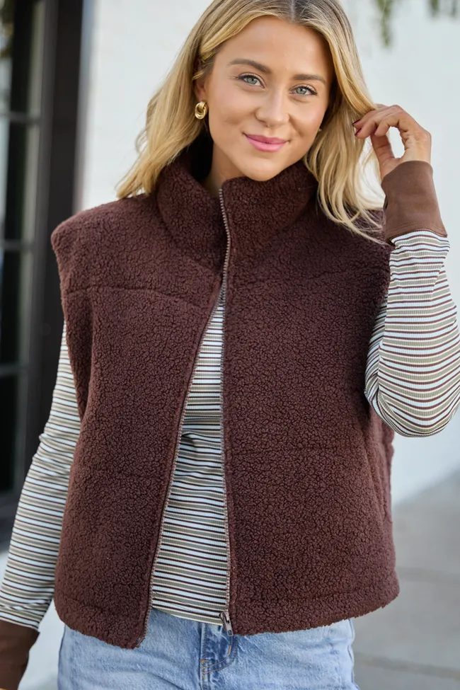 Bunny Brown Sherpa Zip Vest FINAL SALE sold by Pink Lily product image thumbnail 2