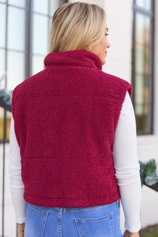 Bunny Red Sherpa Zip Vest FINAL SALE sold by Pink Lily product image thumbnail 5
