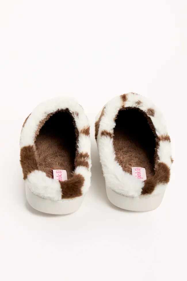 Lucila Cow Print Slippers sold by Pink Lily product image thumbnail 5