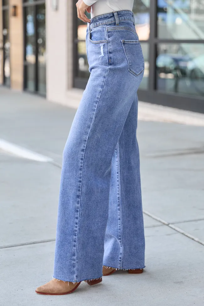 Storm Medium Wash Straight Leg Jeans sold by Pink Lily product image thumbnail 4