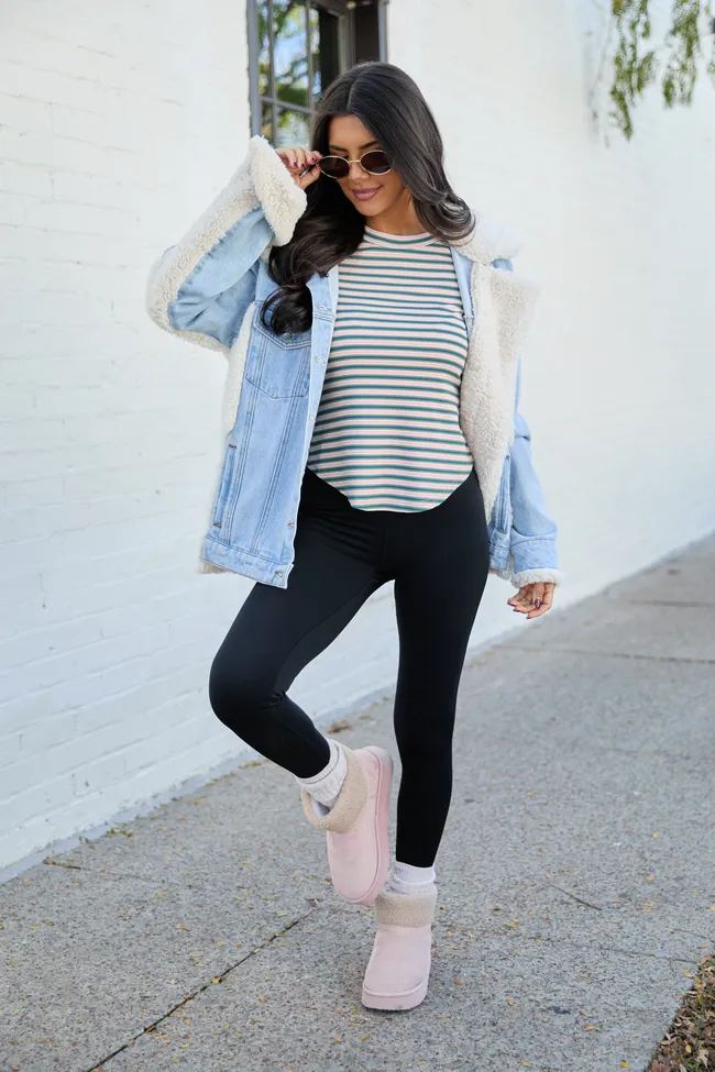 Camden Pink Multi Stripe Long Sleeve Top FINAL SALE sold by Pink Lily product image thumbnail 3