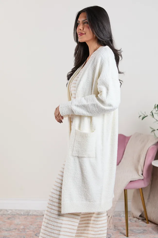 Devin Winter White Lounge Cardigan DOORBUSTER sold by Pink Lily product image thumbnail 3