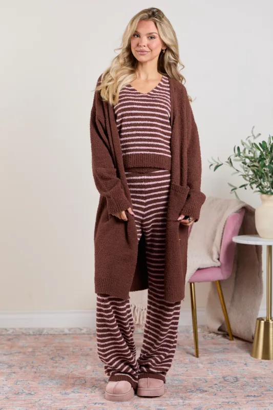 Devin Brown Lounge Cardigan DOORBUSTER sold by Pink Lily