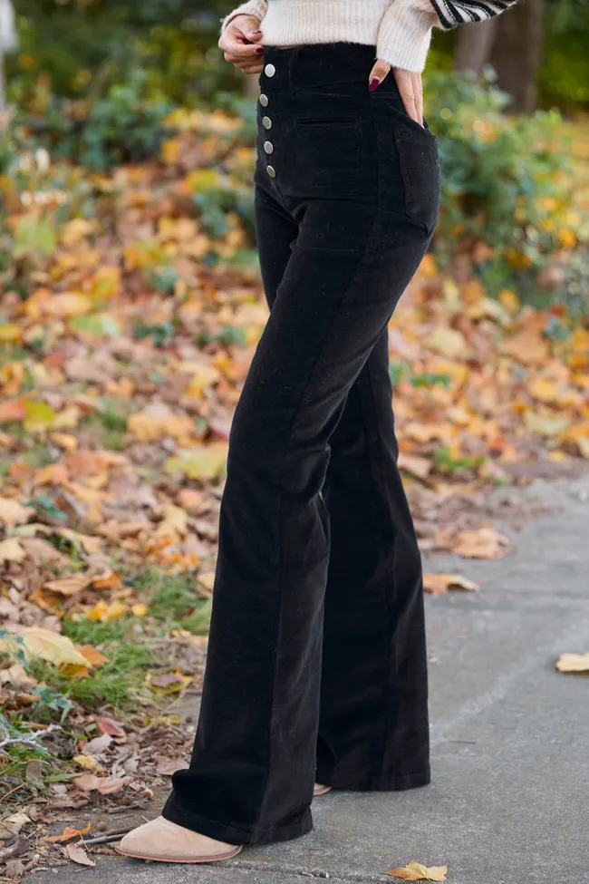 I Can't Forget Black Button Fly Corduroy Pants FINAL SALE sold by Pink Lily product image thumbnail 3