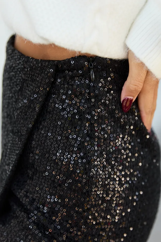 Blake Black Sequin Skort sold by Pink Lily product image thumbnail 5