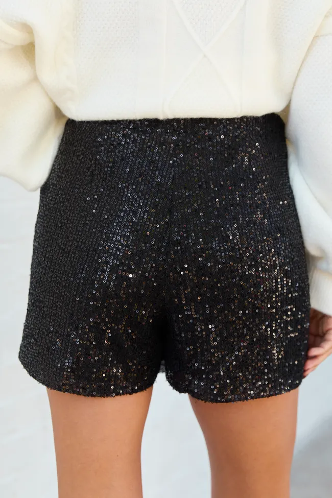 Blake Black Sequin Skort sold by Pink Lily product image thumbnail 4