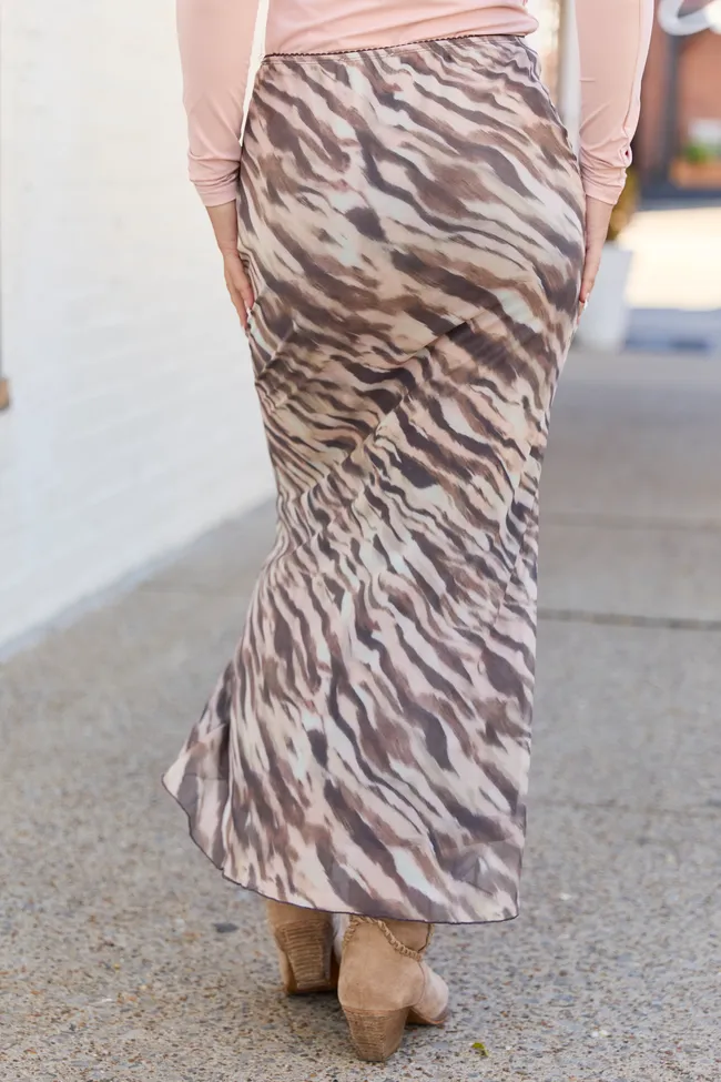 Addie Brown Printed Maxi Skirt sold by Pink Lily product image thumbnail 4