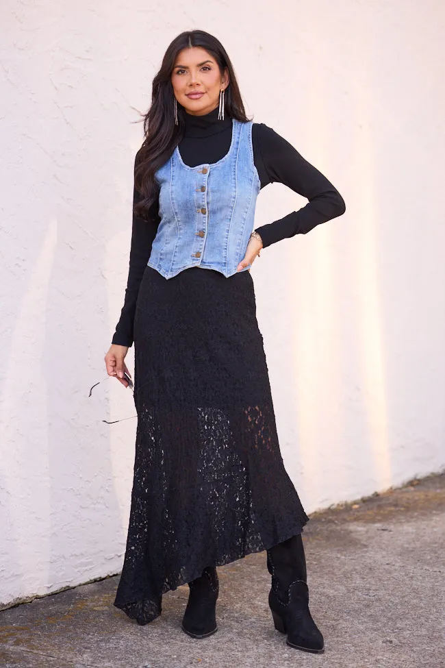 Adalee Scoop Neck Denim Vest sold by Pink Lily product image thumbnail 2