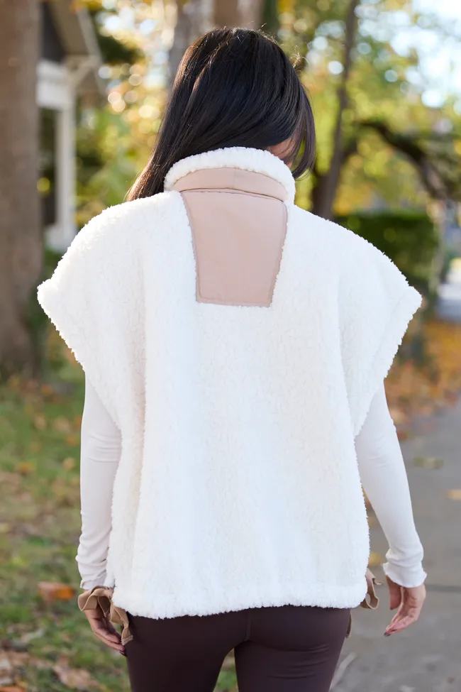 Clo Ivory Sherpa Oversized Vest FINAL SALE sold by Pink Lily product image thumbnail 4
