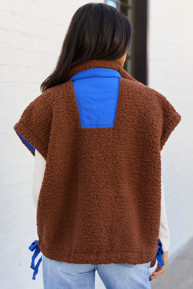 Clo Brown Sherpa Oversized Vest sold by Pink Lily product image thumbnail 5