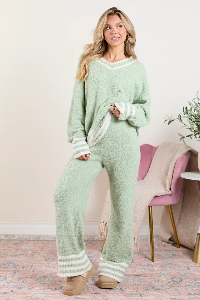Angie Sage Striped Sweater Lounge Pants SALE sold by Pink Lily