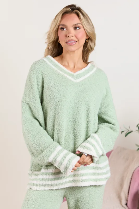 Angie Sage Striped Lounge Sweater SALE sold by Pink Lily
