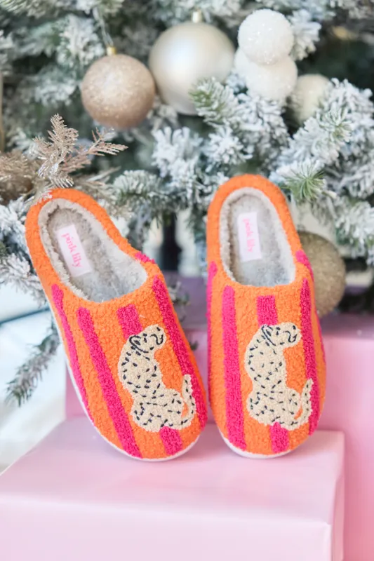 Lucila Cheetah Striped Slippers FINAL SALE sold by Pink Lily