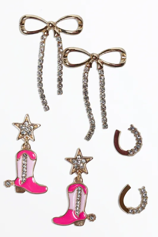 Azariah Trio Earring Set sold by Pink Lily