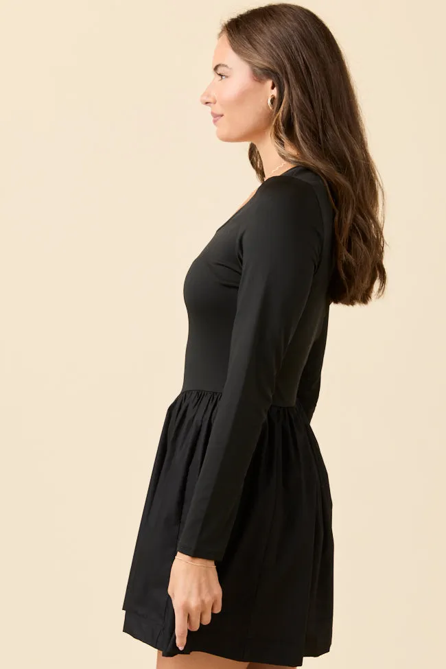 Walker Black Drop Waist Mini Dress sold by Pink Lily product image thumbnail 4