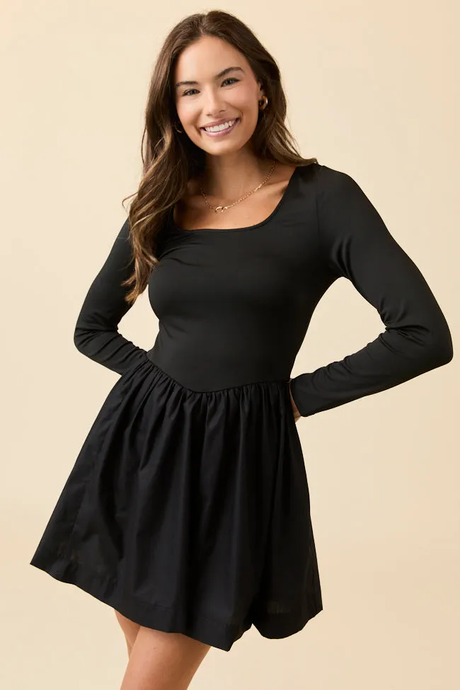 Walker Black Drop Waist Mini Dress sold by Pink Lily product image thumbnail 3