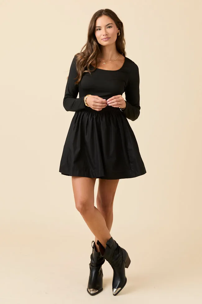 Walker Black Drop Waist Mini Dress sold by Pink Lily product image thumbnail 2