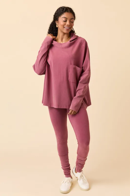 Lexi Claret Oversized Hoodie Set sold by Pink Lily