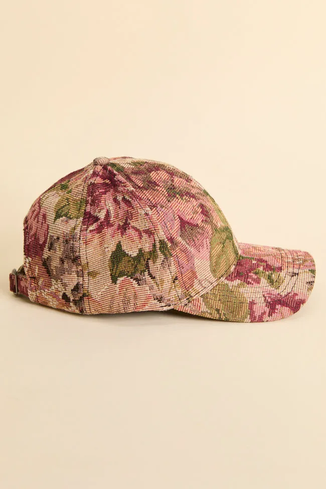 Burgundy Tapestry Baseball Hat FINAL SALE sold by Pink Lily product image thumbnail 4
