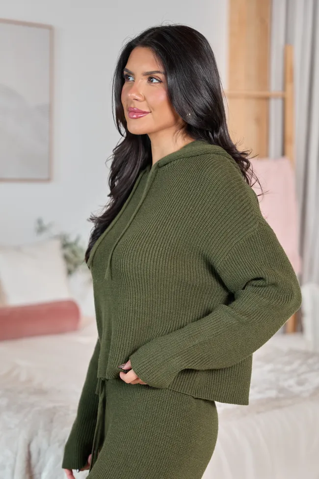 Kitt Olive Hoodie Lounge Sweater FINAL SALE sold by Pink Lily product image thumbnail 3
