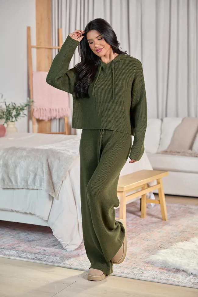Kitt Olive Hoodie Lounge Sweater FINAL SALE sold by Pink Lily product image thumbnail 2